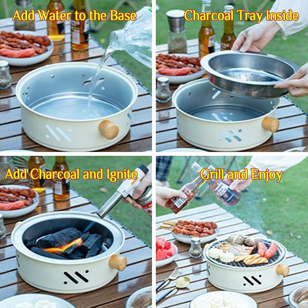 Portable charcoal grill